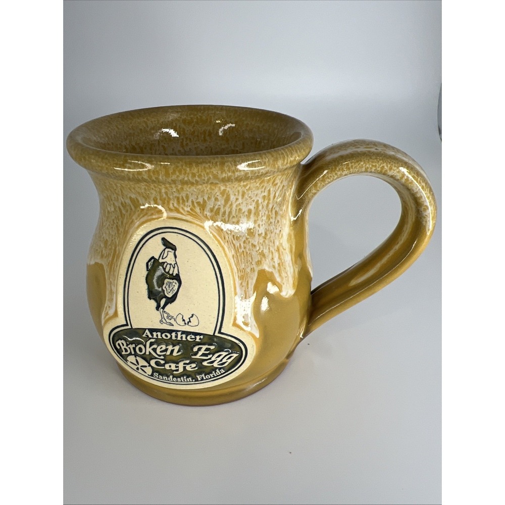 Deneen Pottery Another Broken‎ Egg Cafe Destin Florida Hand Thrown Yellow Drip